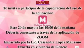 Invitan a capacitación virtual sobre Aplicación Mujeres Seguras