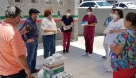 Realizan sanitización en lugares públicos