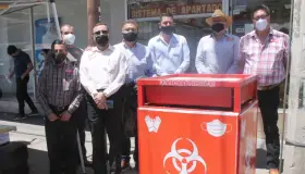 Instalan contenedor para desechos