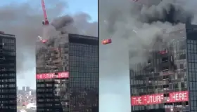 Se registra incendio en el World Trade Center de Bruselas, Bélgica