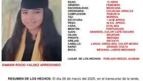 Solicitan apoyo para localizar a una menor