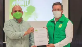 Protesta nuevo dirigente del PVEM en Caborca