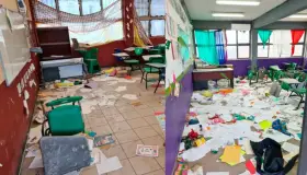 En Primaria Lomas del Sol causan vándalos destrozos Y daños en salones de clase