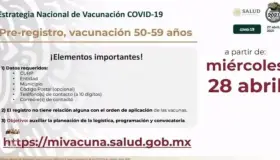 Habilitan portal de pre-registro para personas de 50 a 59 años