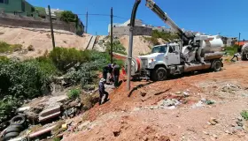 Atiende Oomapas fuga de drenaje en Bellotas