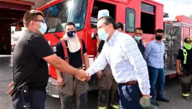 Visita Alcalde estación norte de bomberos de Hermosillo