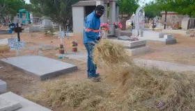 Avanzan limpieza de panteones en Hermosillo