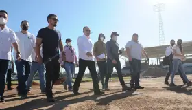 Supervisa ADM trabajos de estadio